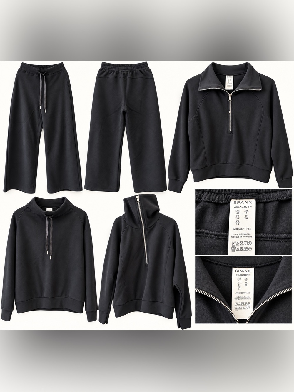 SPANX womenβs XS Half-Zip Pullover sweatshirt pant set